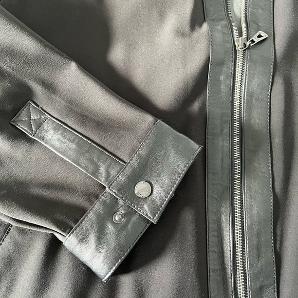 Bod & Christensen XXL Black Fall Jacket with Leather Trim - Picture 8 of 16